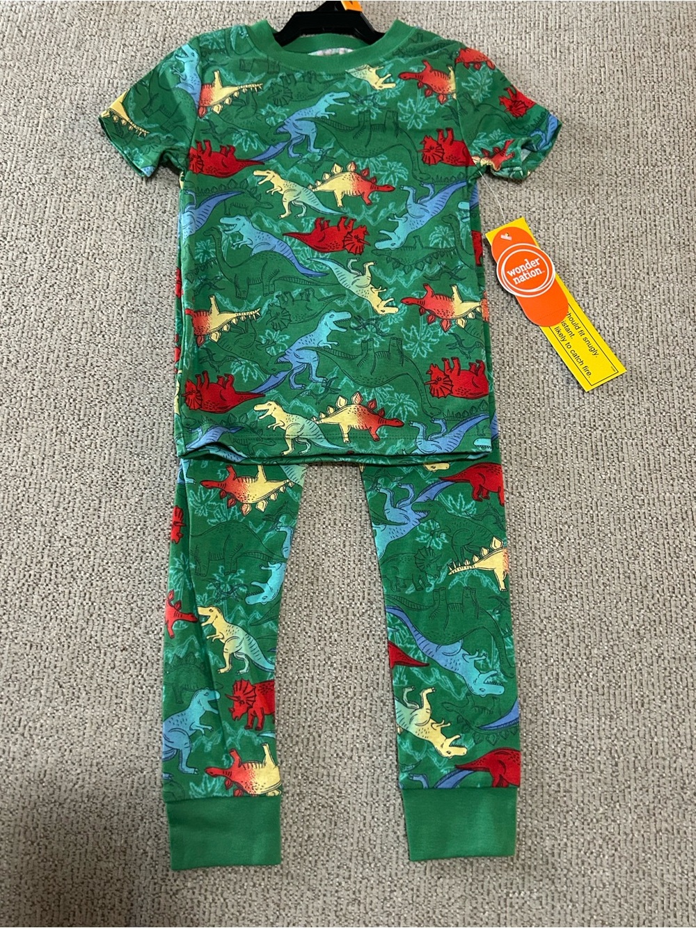 NWT Wonder Nation Green Kids Sleepwear Top - 4T